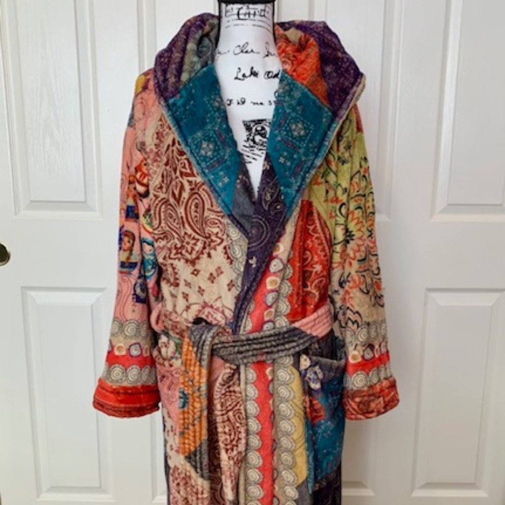 JOHNNY WAS COZY FLEECE SHERPA ROBE